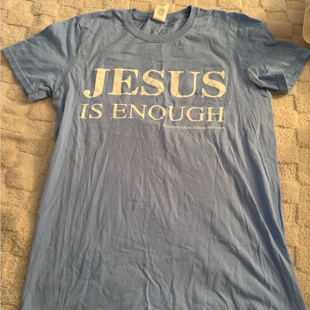 Blue 'Jesus Is Enough' T-Shirt